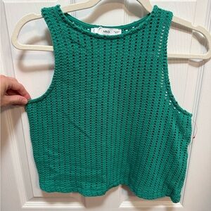 Mango Teal Crochet Tank and Short Set